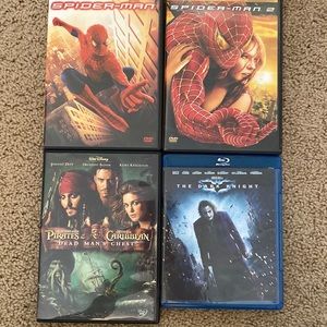 Pirates of the , Spider-man, Batman Dark Night on  DVD or Blu-Ray.
